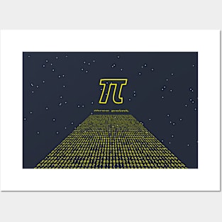 Pi Digits Crawling Starry Sky Posters and Art